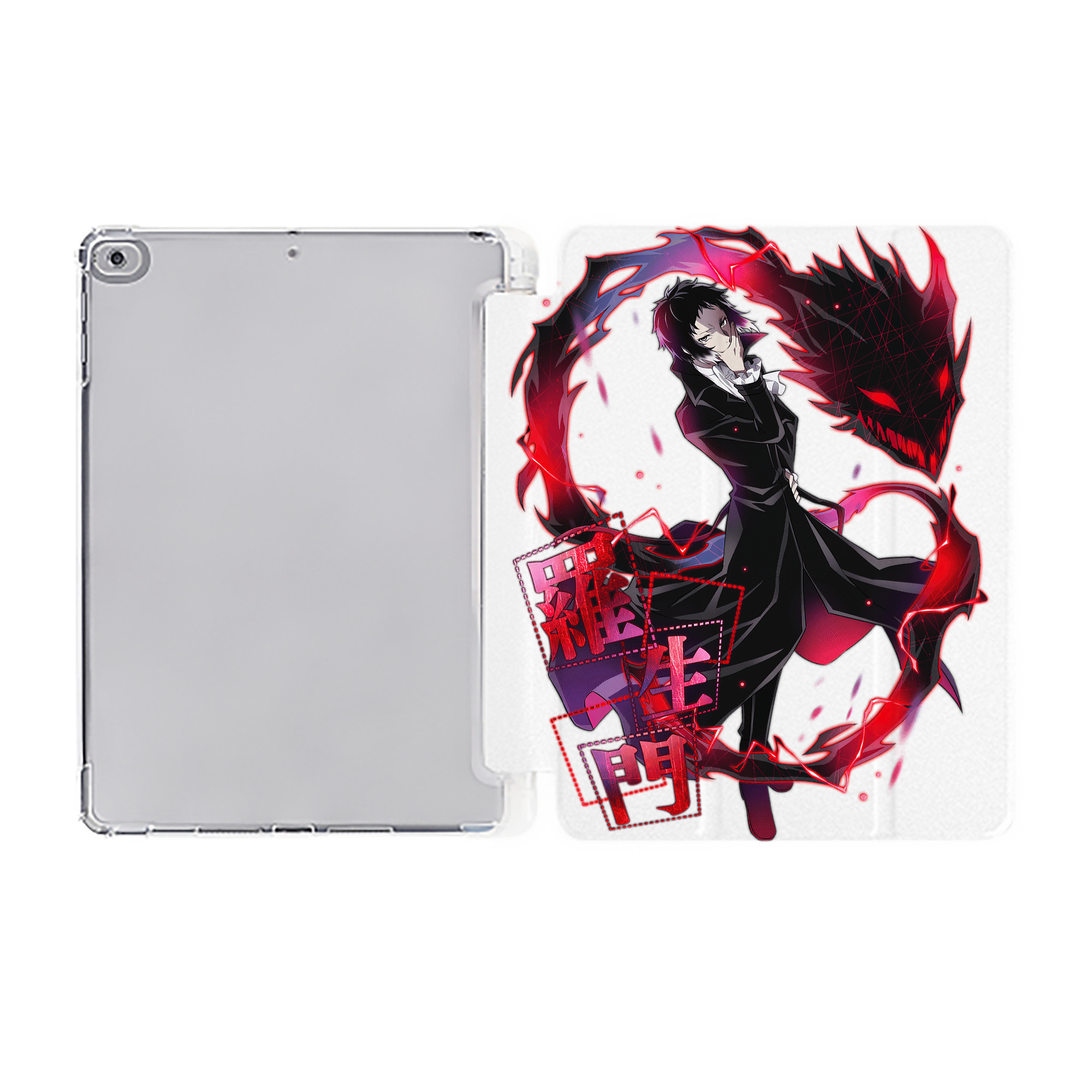 （画像用） 文豪ストレイドッグス Bungo Stray Dogs IPad ケース ペン収納付き 三つ折りスタンド PUレザー×シリコン 対応機種9.5/10.5/10.9インチ